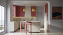 do interior design for kitchen, bathroom, bedroom, living room, 3d rendering