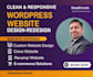 clean and responsive wordpress website