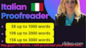 proofread any italian text