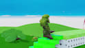 create brainrot videos 3d and fountain crossing