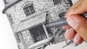 draw hand drawn cottage art prints