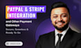 integrate paypal, stripe, or any other payment gateway on your site