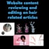 review, and optimize hair care and hair loss articles