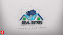 make 4k 3d real estate architect logo intro animation