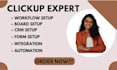 setup clickup as a clickup expert consultant clickup automation clickup