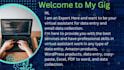 assistant for data entry, email data and lead collection