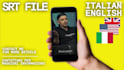 make a subtitle srt file in italian or english