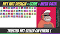 design custom nft art design with code and metadata