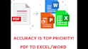 do excel data entry, cleaning and formatting service