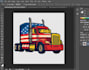 custom designed truck logo that fuse complexity