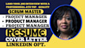 craft resume of scrum master  project management development team member