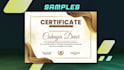 design professional, unique and custom course certificate