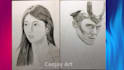 draw a portrait drawing using graphite and charcoal pencil