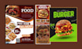 design food menu poster flyer brochure banner pricelist bifold for restaurant
