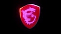 a 3d glowing logo rotating animation spin loop gif quickly