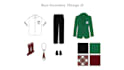 design entire school uniform with flat drawings