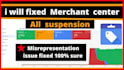 fix google merchant center suspension