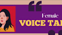 record a female voice over and voice act