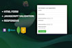 do professional forms in HTML, CSS, react and tailwind