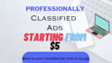 professionally post classified ads for maximum visibility