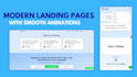 build a sleek,fast loading next js landing page for startups with animation