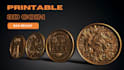sculpt printable 3d coin, bas relief medal