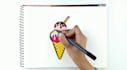 make video drawing tutorial for kid with cute characters