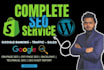 do wordpress and shopify SEO to increase organic traffic