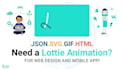 create html, lottie, svg, json animation for website and mobile app