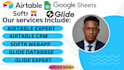 build airtable crm, convert googlesheet to glide database, softr webapp