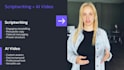 create a captivating script and ai avatar video