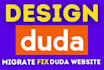 design duda website or transfer, migrate duda website