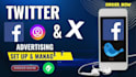 set up laser targeted facebook instagram and twitter ads