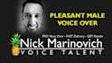 record your script with pleasant male voice over