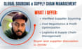 do procurement, supply chain management, product sourcing and logistics support