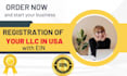 give professional llc registration with ein