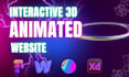 interactive 3d animated website, 3d spline animation,scrolling, lottie, three js