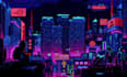 do 2d retro 8bit pixel art character looping lofi animation animated gif
