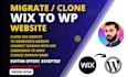 migrate or clone wix website to wordpress website