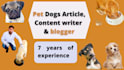 write dog, pet, and veterinary informative blogs