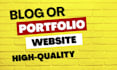 create a personal portfolio website or blog website using wordpress