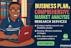 write a comprehensive business plan and market analysis for you