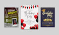 design modern graduation, wedding and party invitation, announcement card
