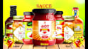 design sauce, pickle, ketchup, and juice label