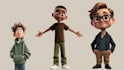 create 3d cute characters, 3d toys, 3d mascot, 3d animals in pixar style