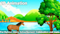 make 2d cartoon animation for rhymes , story and more