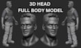sculpt 3d head, face, bust model, portrait, 3d full body model for 3d printing
