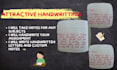 neatly write your text by hand