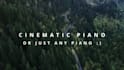 record relaxing or cinematic piano for you