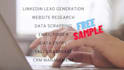 provide targeted linkedin b2b lead generation and sales prospecting